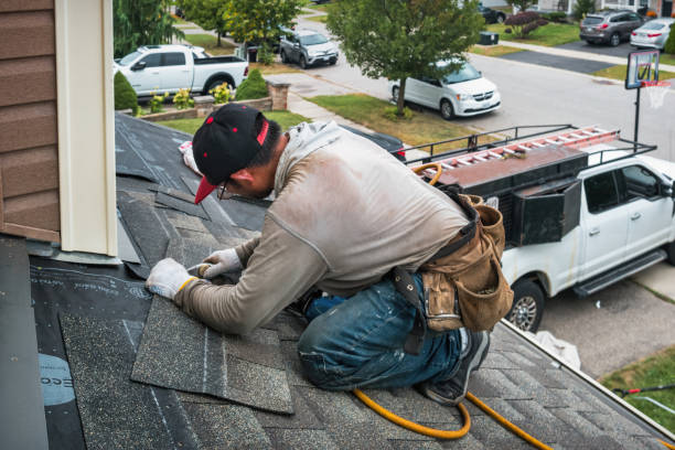 Professional Roof Leak Repair technician working in Mashantucket, CT